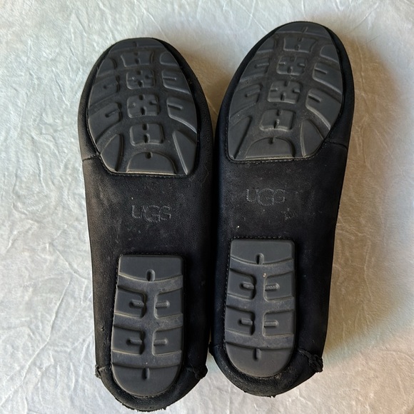 Ugg black suede slippers, similar to a nice Todds driving shoe. - Picture 3 of 5